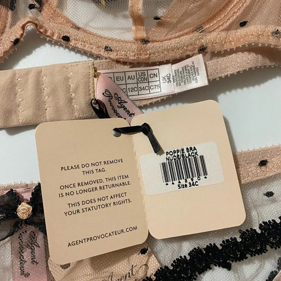 Agent Provocateur Poppie Pink 2-piece Set: Bra 34C/ Brief AP2 Small - Picture 11 of 12